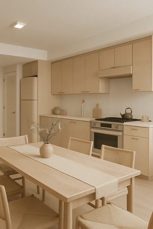 Japandi styled kitchen