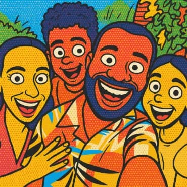 Pop Art Family Portrait